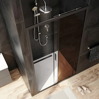 Душевая дверь AM-PM Gem Solo W90G-110-1-195BBr 195х110см стекло бронза