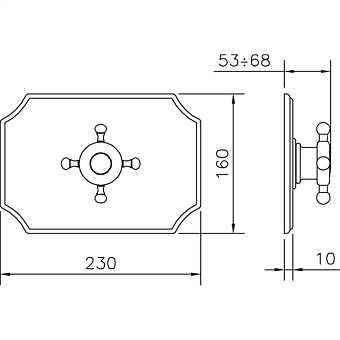 Смеситель для душа Huber Victorian VT00720021 хром