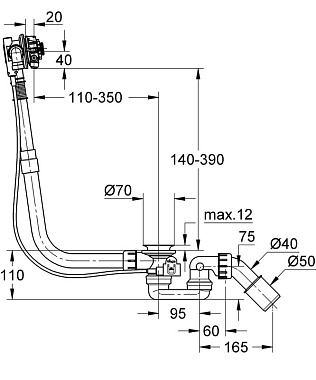 Слив-перелив GROHE Talento 28991000