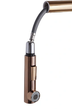 Смеситель для кухни Maxonor PL4287-16 поворотный излив золотой