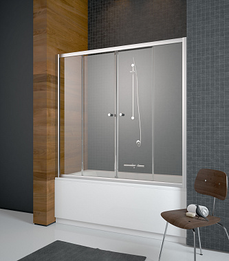 Стеклянная шторка на ванну RADAWAY Vesta 203150-01  DWD 150 150х150см