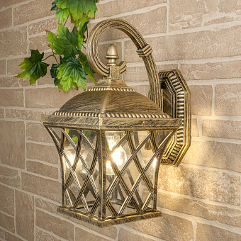 Светильник ландшафтный Elektrostandard Cassiopeya a025295 60Вт IP44 E27 чёрное золото