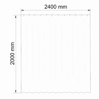 Шторка для ванной WASSERKRAFT Oder 240х240см бежевый