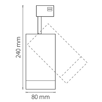 Трековый светильник Lightstar Canno Led 303592 35Вт LED серый для трёхфазного трека