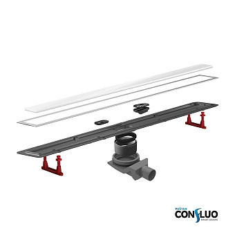 Душевой лоток Pestan 13000281 45х5,55см горизонтальный сток с решёткой и опорами