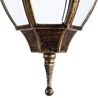 Светильник фасадный Arte Lamp PEGASUS A3151SO-1BN 60Вт IP44 E27 золотой/чёрный