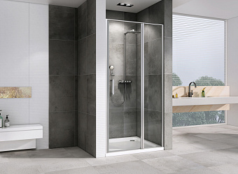Душевая дверь Abber Sonnenstrand AG04110S 195х110см стекло прозрачное