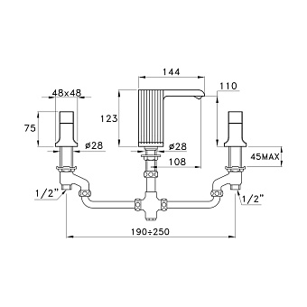 Смеситель для раковины STELLA Casanova CS00009BZ01 тёмная бронза