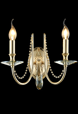 Бра CRYSTAL LUX VICTORIA Victoria AP2 Gold/Amber 120Вт E14