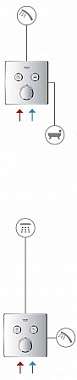 Смеситель для душа GROHE Grohtherm SmartControl 29145000 хром