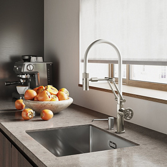 Смеситель для кухни IDDIS Grange GRABNFLi05 поворотный излив сатин