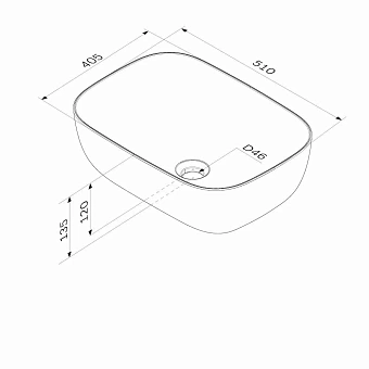 Раковина накладная AM-PM Universal C8FC0X051GWRE 51х40см