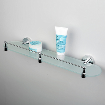 Полка в ванную овальная WASSERKRAFT Isen K-4000 K-4044 1-ярусная 12,2х50см хром