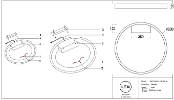 Светильник потолочный Maytoni Rim MOD058CL-L50BS3K 50Вт LED