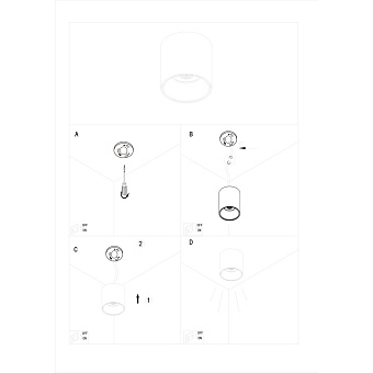 Светильник точечный накладной Maytoni Alfa LED C064CL-L12W3K 12Вт LED
