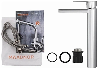 Смеситель для раковины Maxonor MN1182 хром