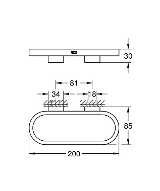 Полотенцедержатель GROHE Selection 41035BE0 бронза 20см