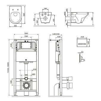 Инсталляция с унитазом AM-PM Inspire IS450A38.501700