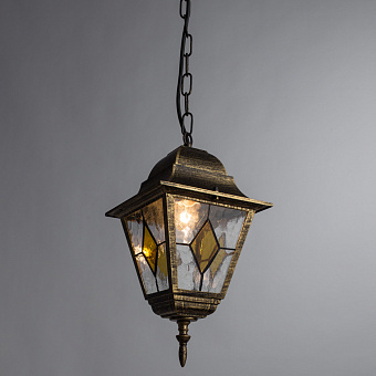 Светильник фасадный Arte Lamp BERLIN A1015SO-1BN 75Вт IP44 E27 золотой/чёрный