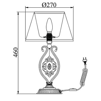 Настольная лампа Maytoni Passarinho ARM001-11-W 40Вт E14