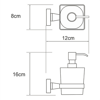 Дозатор WASSERKRAFT Dill K-3900 K-3999 хром