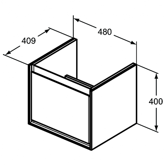 Тумба под раковину подвесная IDEAL STANDARD CONNECT AIR E0844B2 40,2х48х40см