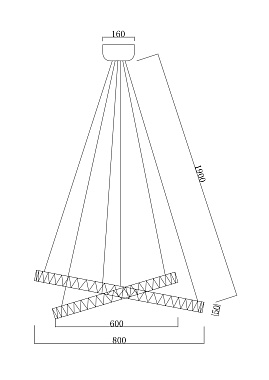 Светильник подвесной Divinare GALASSIA 1030/17 SP-144 52Вт LED