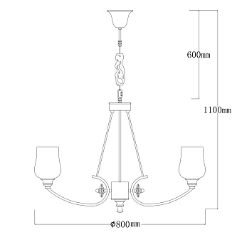Люстра подвесная MW-light Палермо 386017908 320Вт 8 лампочек E27