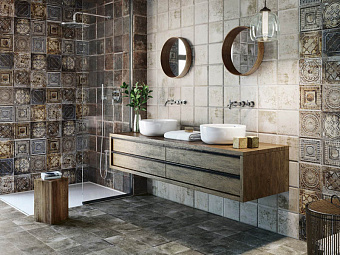 Настенная плитка MAINZU Tin-Tile PT02865 Nero 20х20см 1кв.м. матовая