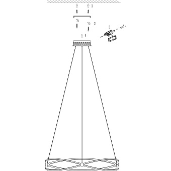 Светильник подвесной Maytoni Weave MOD062PL-L56CH3K 56Вт LED