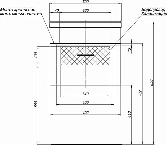 Тумба с раковиной AQUANET Нота 287705 35х50х44см
