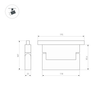 Магнитный трековый светильник Arlight Mag-Orient-Flat-Fold 035854 6Вт LED белый