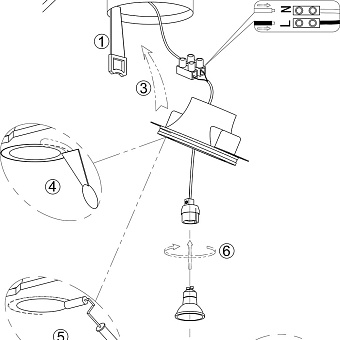 Светильник точечный встраиваемый Maytoni Gyps Modern DL002-1-01-W 35Вт GU10