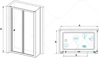 Угловое ограждение RGW Classic CL-31 185х90см стекло прозрачное
