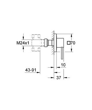 Вентиль запорный GROHE 19384000
