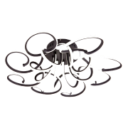 Светильник потолочный Eurosvet Rosca 90236/8 чёрный кофе Smart 230Вт LED