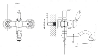 Смеситель для ванны CAPRIGO FONTE 12-519-crm хром