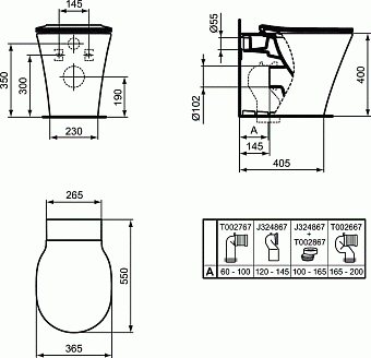 Чаша для унитаза IDEAL STANDARD CONNECT AIR E004201 без сиденья