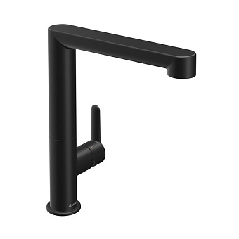 Смеситель для кухни RAVAK PU X070183 поворотный излив чёрный матовый