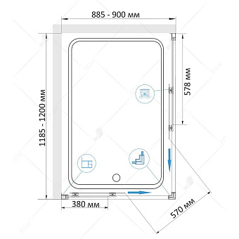 Угловое ограждение RGW Classic CL-44 185х90см стекло прозрачное