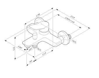 Смеситель для ванны AM-PM X-Joy F85A10033 белый