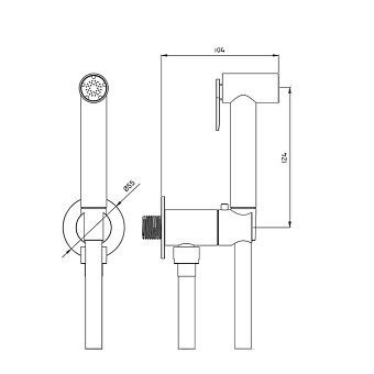 Гигиенический душ Cisal Shower CY00792521 хром
