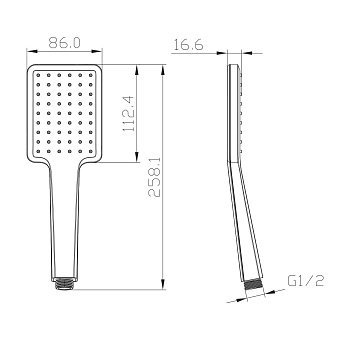 Ручной душ LEMARK LM8124BL чёрный