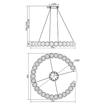 Светильник подвесной Maytoni Amulet MOD555PL-L30CH4K 30Вт LED