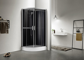 Угловое ограждение Azario DENVER AZ-N10812 900 GREY 200х90см стекло прозрачное
