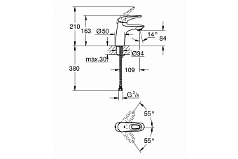 Смеситель для раковины GROHE Eurostyle 23567003 хром