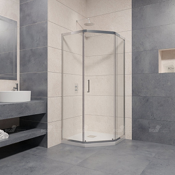 Угловое ограждение RGW Passage 01088188-11 195х90см стекло металл