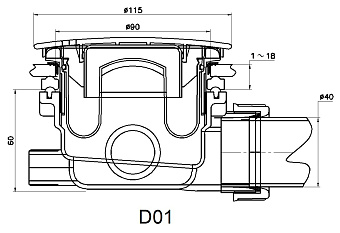 Сифон для поддона RGW 39241101-01 QYD-01 d9см