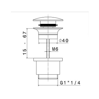 Донный клапан KERAMA MARAZZI 230KM.M0.071