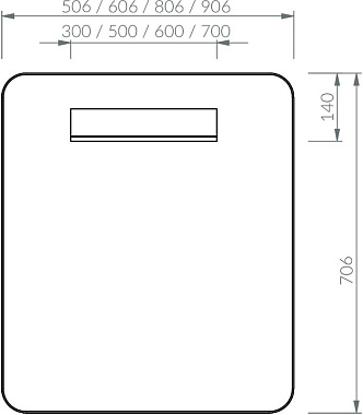 Зеркало RAVAK STRIP X000001571 70х80см с подсветкой